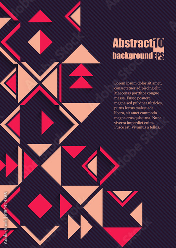 Abstract background with geometric ethnic pattern. Eps10 Vector illustration