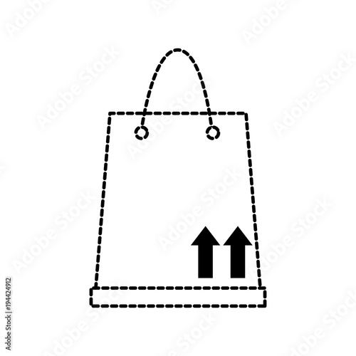 dotted shape shopping bag object market to buy