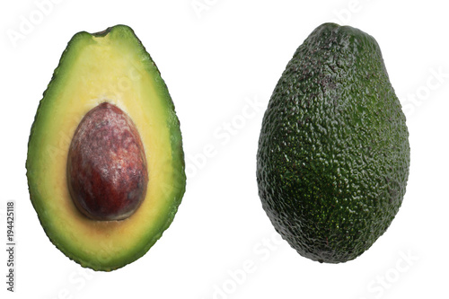 two pieces of avocado 