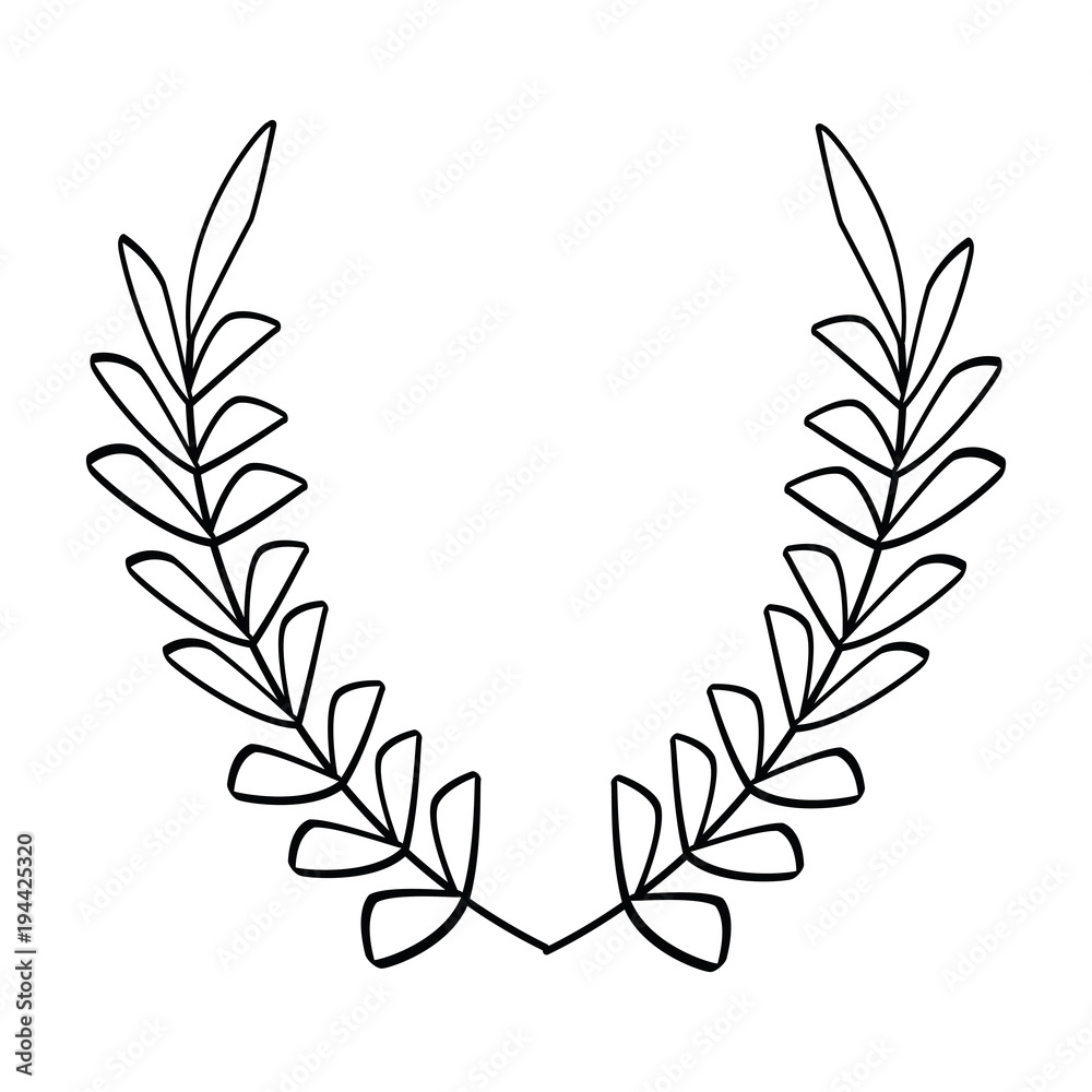 wreath of leaves icon