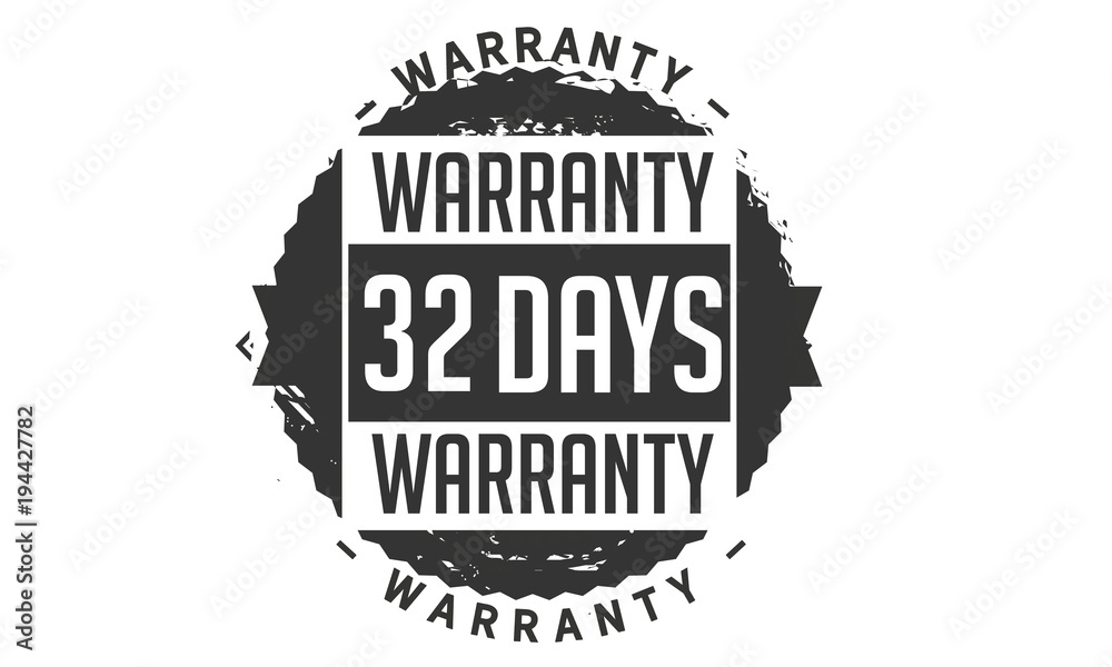 Obraz premium 32 days warranty icon vintage rubber stamp guarantee
