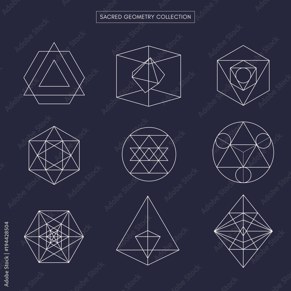Sacred geometry (non expanded outline vector). Philosophy, spirituality, alchemy, religion, symbols and elements. Sacred geometry (non expanded outline vector). Philosophy, spirituality, alchemy, religion, symbols and elements.