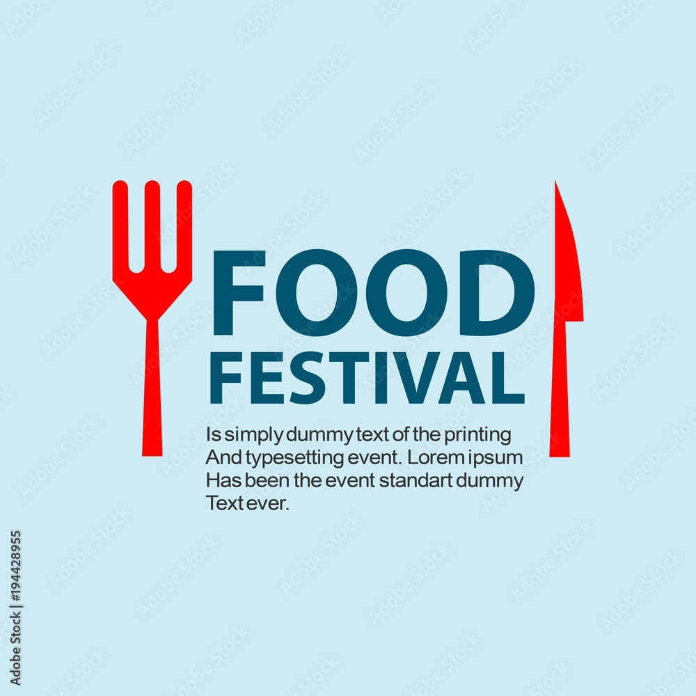 Fototapeta premium Food Festival Logo Vector Template Design