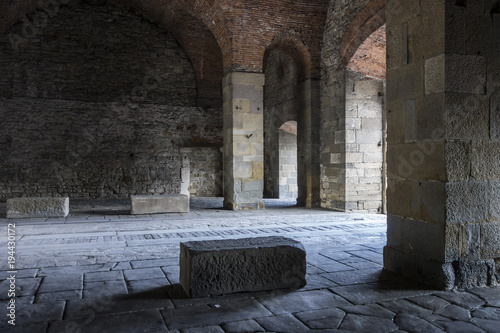  Historic center ancient area citta alta, old door , Porta San Alessandro in Bergamo,Lombardy,Italy.