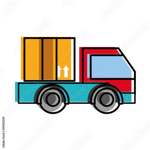 moved color delivery truck service with business package