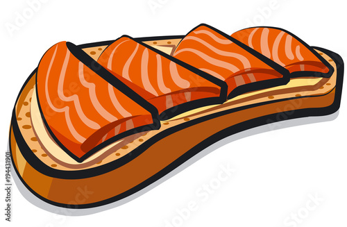 sandwich with salmon