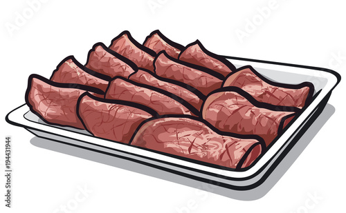 baked sliced veal