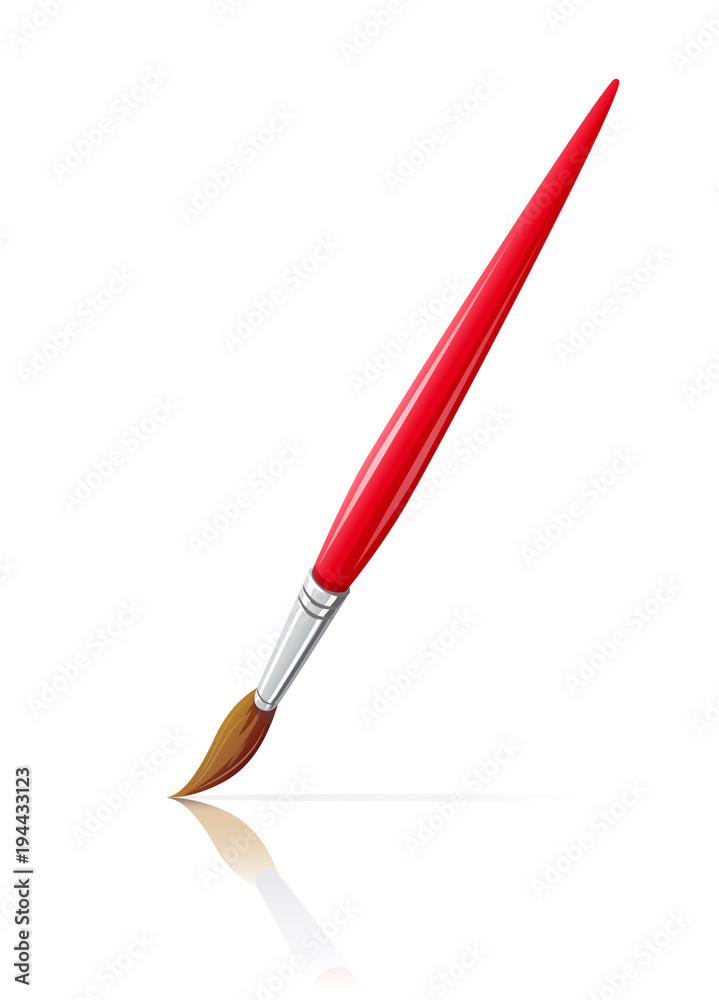 Paint brush. Icon with art tool. Isolated white background. Paint brush. Icon with art tool. Isolated white background.