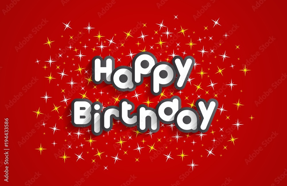 Happy Birthday Greeting Card On Background vector Illustration