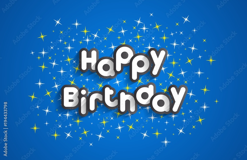 Happy Birthday Greeting Card On Background vector Illustration