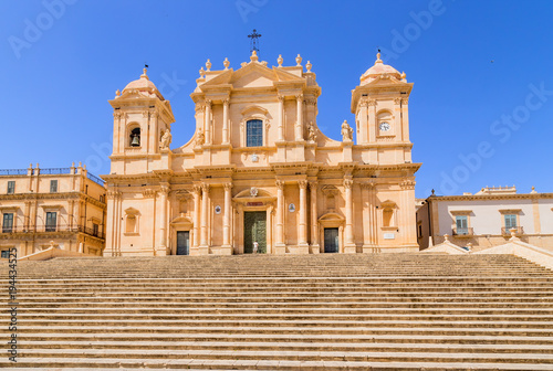 Noto, Sicily, Italy. The facade of the cathedral, 1694 - 1703