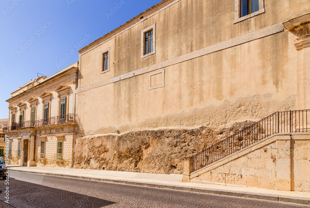 Noto, Sicily, Italy. The buildings of the XVIII century in the historical center