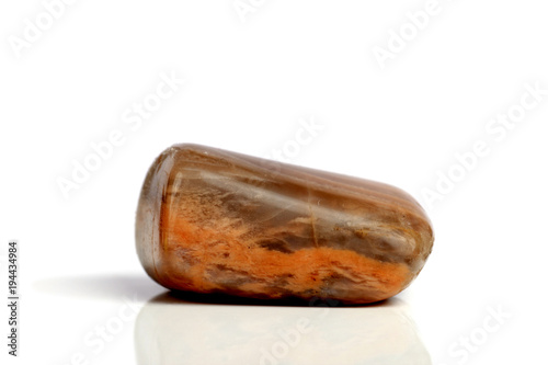 Set Rock stone with names, isolated on a white background with shadow,  beautiful lighting, reflections. Moonstone.
