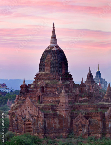 Sunset over Bagan  Mandalay Division  Myanmar