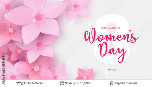 Greeting card for International Women's Day.