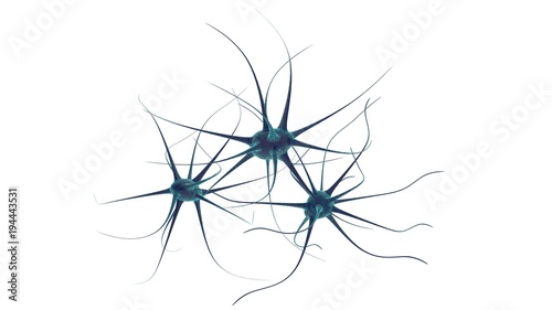 Science or medical background with molecules, 3d rendering virus, bacteria, cell. System of neurons. Genetic, scientific, medical research. Abstract molecules design. 3D render illustration.