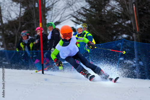 Slalom skiing competition
