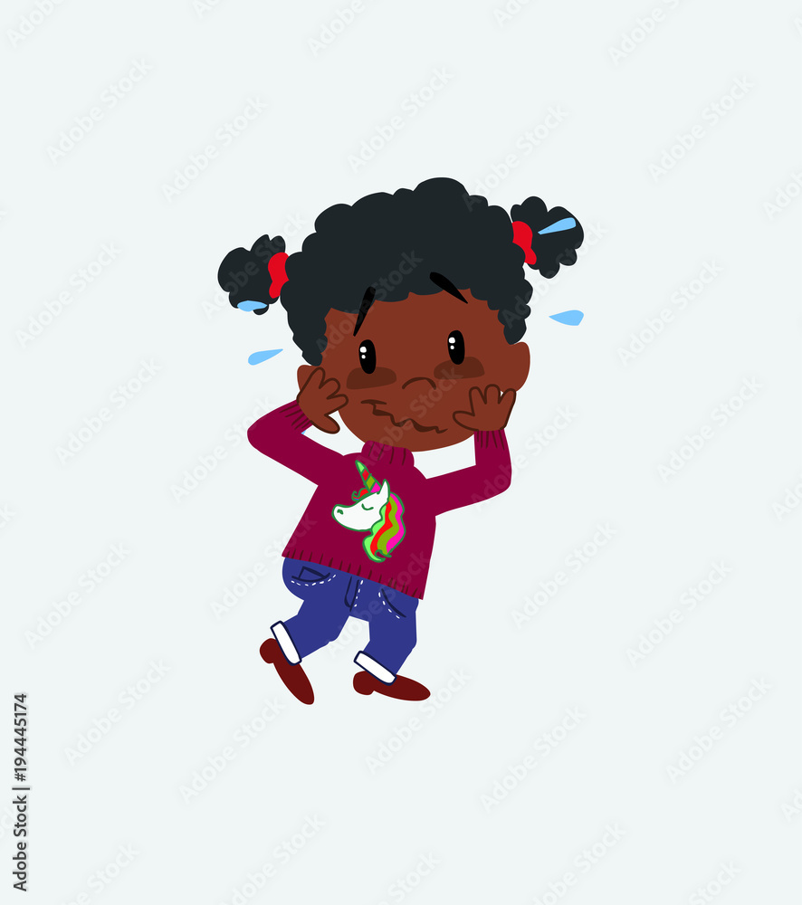 Black girl pleasantly surprised. Black girl pleasantly surprised.