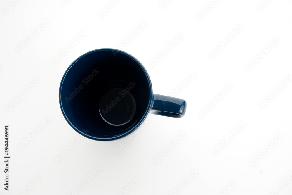 Blue mug over isolated white background Blue mug over isolated white background