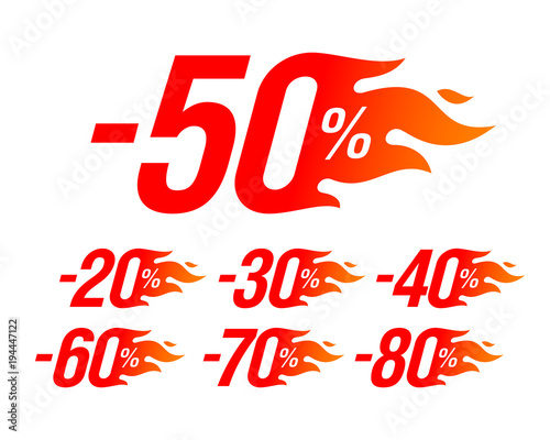 Hot sale special offer discount labels set, stickers