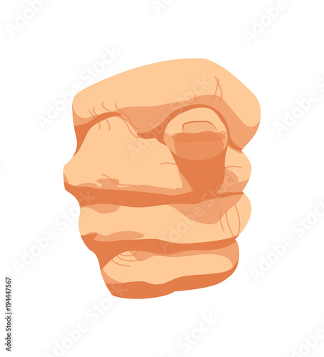 Fig Sign Hands Gesture Poster Vector Illustration