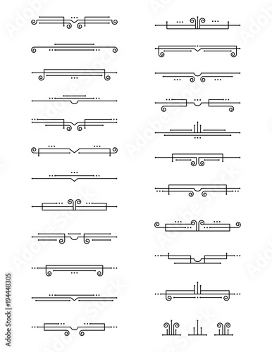 Vintage Art Deco Text Dividers