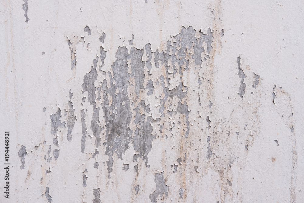 Close-up grungy white concrete wall background