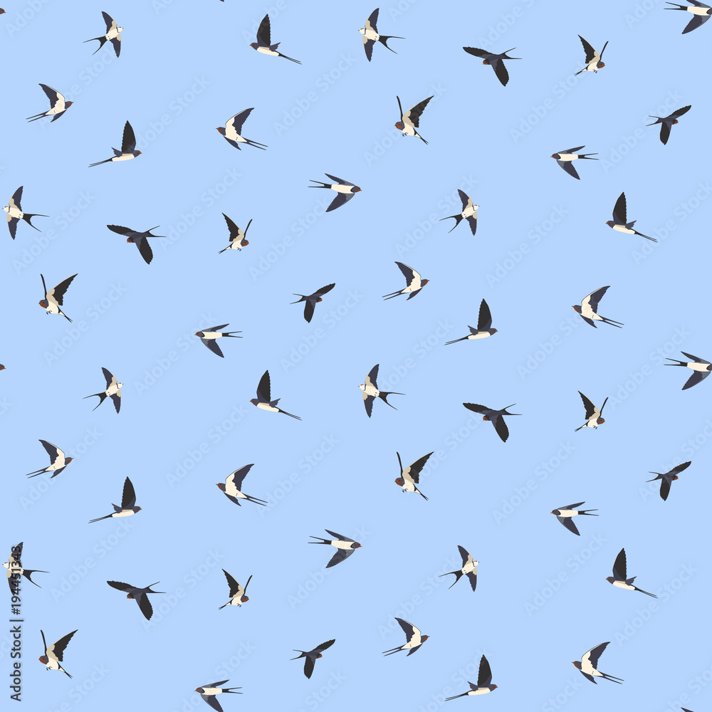 seamless birds pattern