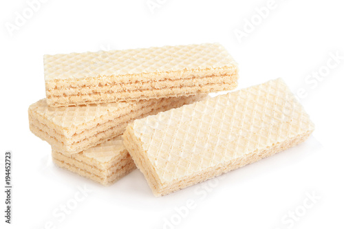 Wafers stick on white