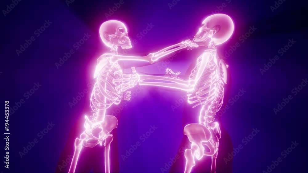 fighting men with visible bones fighting men with visible bones