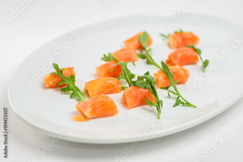 High cuisine, salmon delicacy