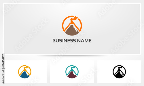 Volcano Mountain Logo
