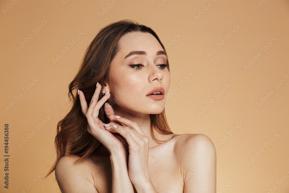 Portrait of a shirtless lovely young girl Portrait of a shirtless lovely young girl