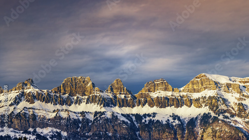 Swiss Alps mountain range photo