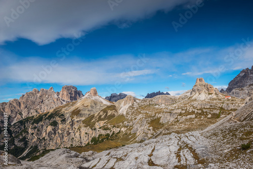 beautiful italien dolomites  south tyrol and italien alps  mountain scenery in autumn weather