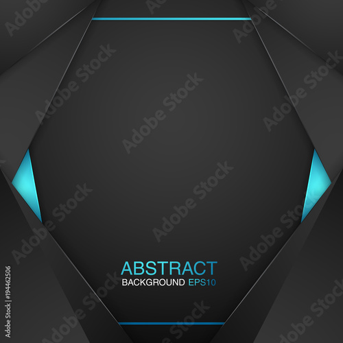 Abstract black technology concept design