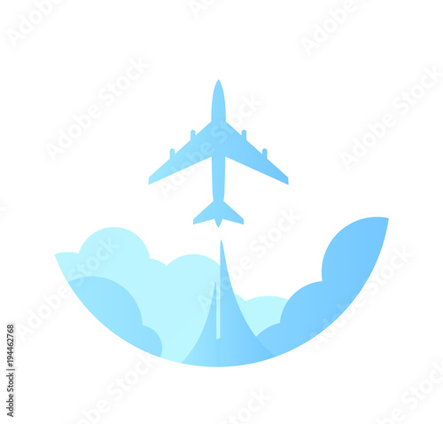 Travel by Plane, Vector Emblem photo