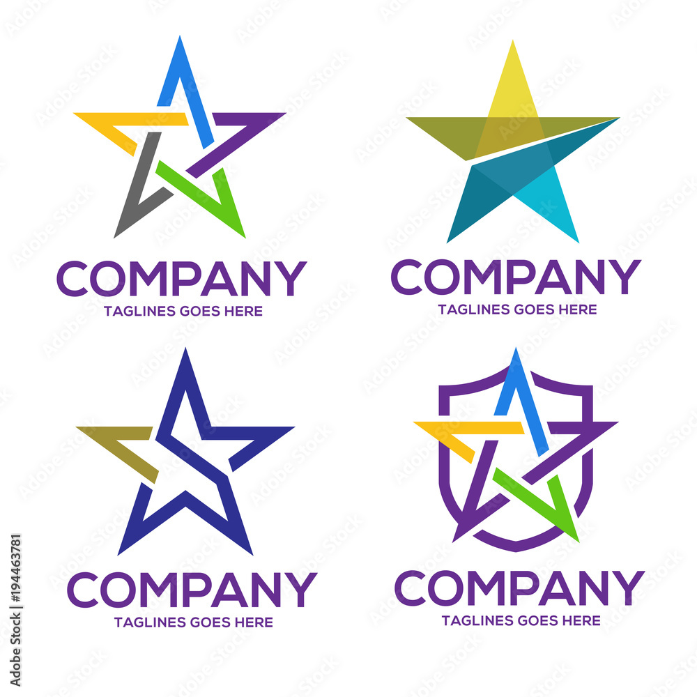 Obraz premium Star icons and logos collection,Star logo template, best stars media logo vector