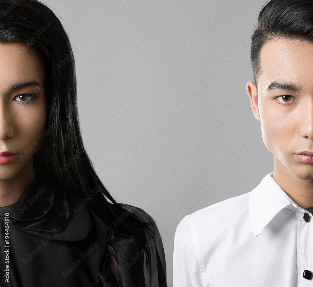 50% man - 50% woman 50% man - 50% woman