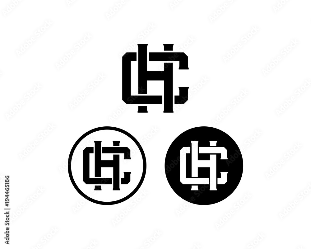 Initial Name Letter CH or HC Sign Symbol Monogram Logo Vector Initial Name Letter CH or HC Sign Symbol Monogram Logo Vector