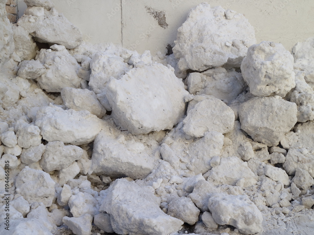 snow pile close-up