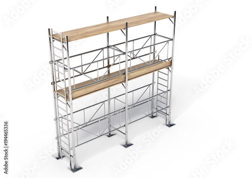 A scaffold illustration made in 3D software.