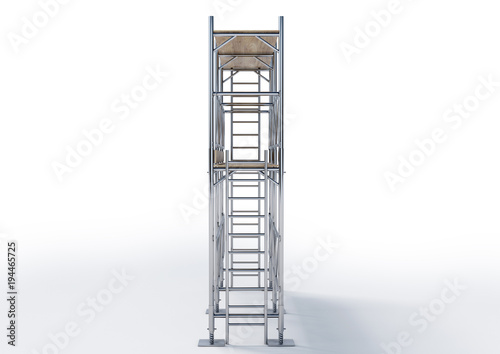 A scaffold illustration made in 3D software.