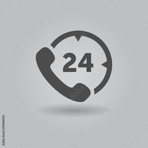 24/7 call center support vector icon
