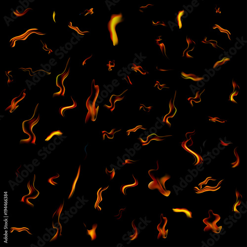 Ring of Fire. Illustration on black background for design