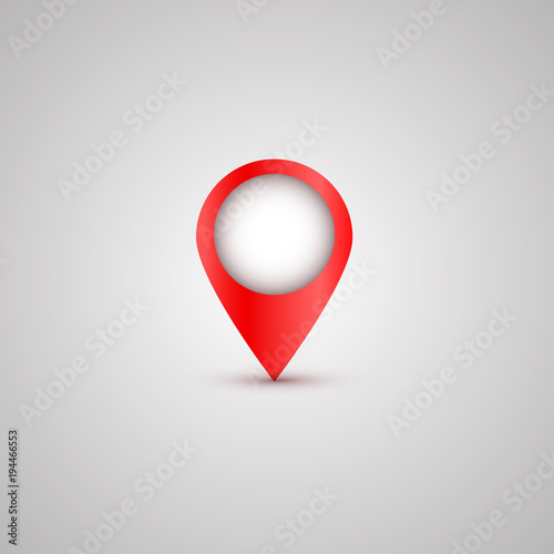 Red map pointer with blank center isolated on white background, three-dimensional rendering Free Download Red map pointer with blank center isolated on white background, three-dimensional rendering - GFXLoad