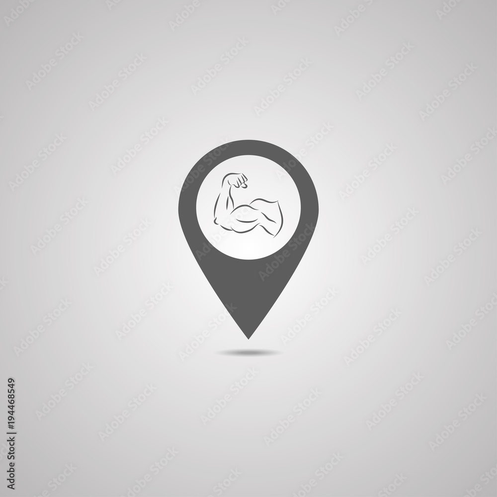 Biceps Flex Arm Vector Icon Biceps Flex Arm Vector Icon