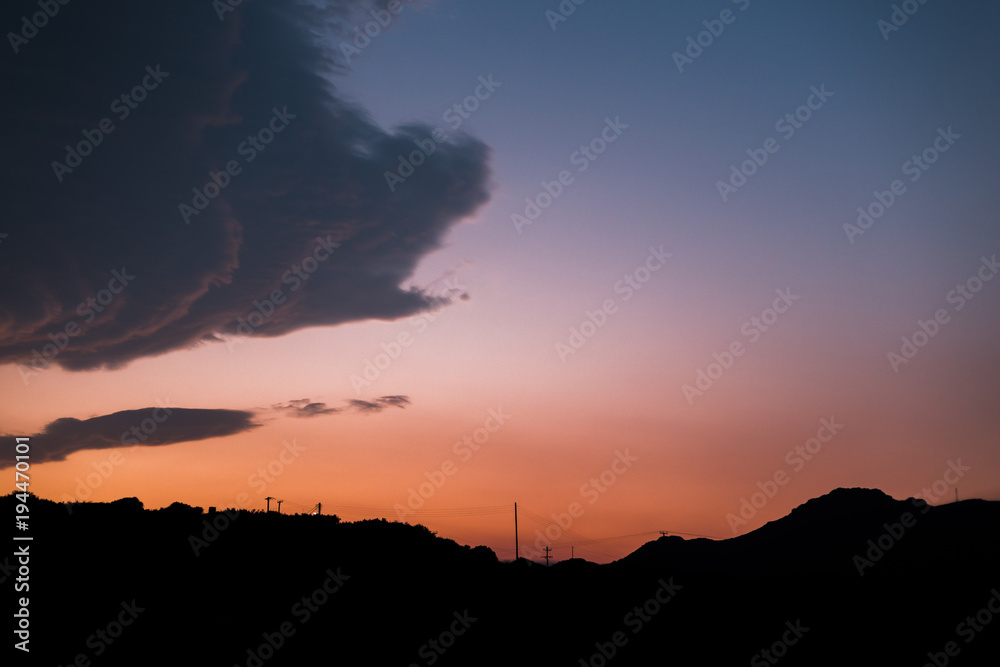 Obraz premium Nice sky minutes after sunset