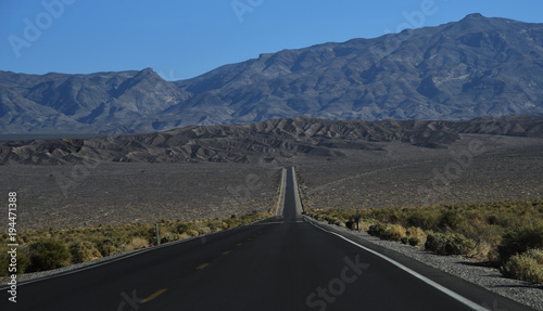 Never ending roads at Death valley
