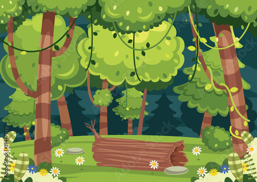 Vector Illustration Of Colorful Landscape